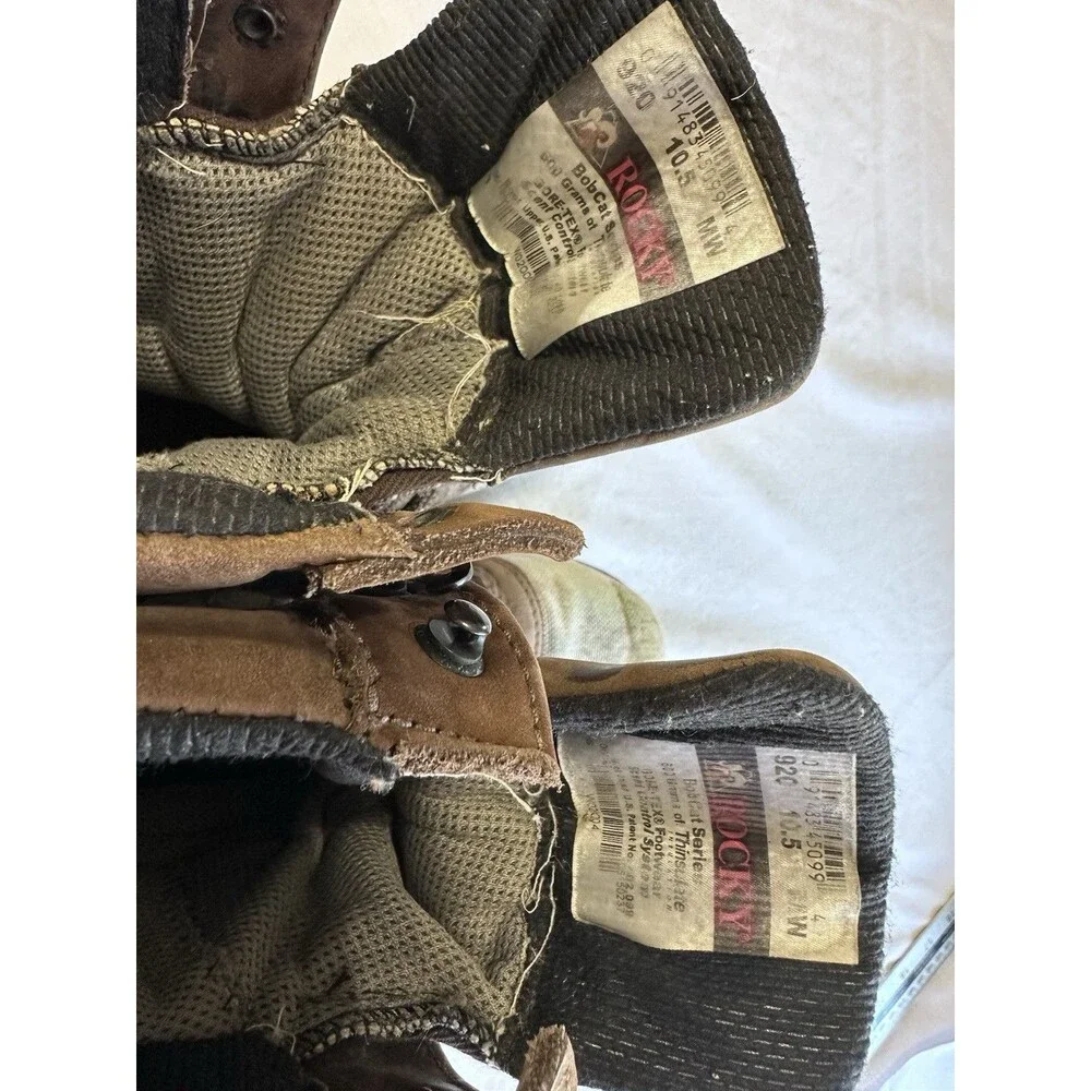Rocky Brown Canvas & Leather Men's Work Boots